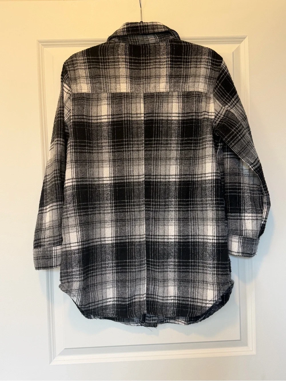 Boom Boom Jeans Black & White Plaid Button-Front Utility Shacket